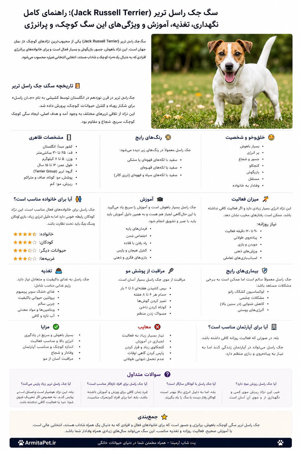 سگ جک راسل تریر (Jack Russell Terrier)