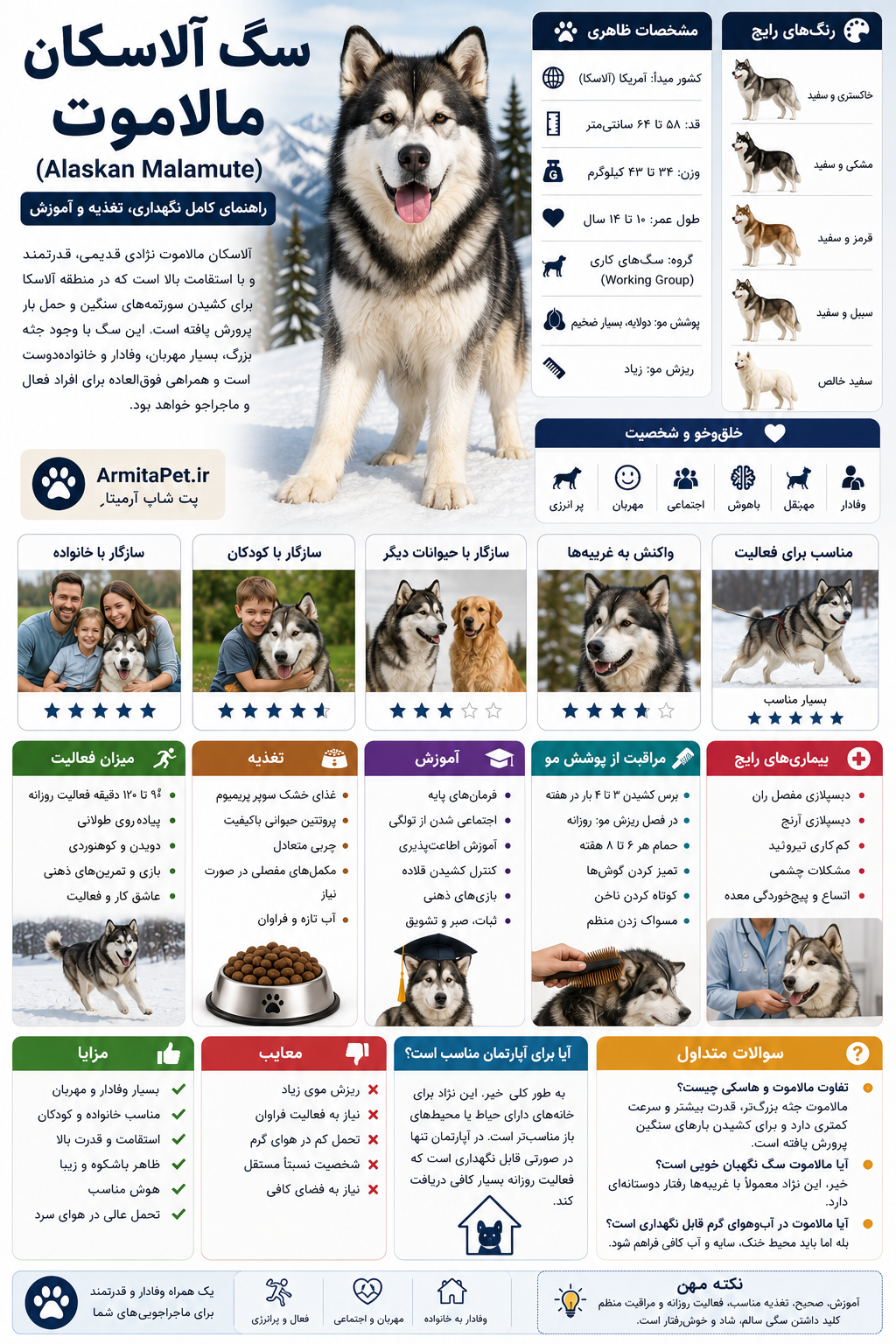 سگ آلاسکان مالاموت (Alaskan Malamute)